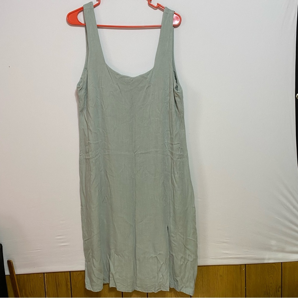 Danskin Athletic Dress Light Green Slit Sz XL Rayon